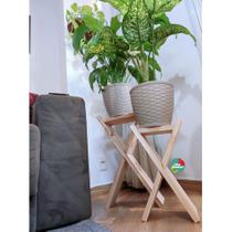 Kit Suportes De Madeira, Decoração Com Plantas, Vasos SV5 - Minha Jardineira