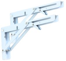 Kit Suportes Mão Francesa 35cm Retrátil Dobrável, Cantoneiras Mesa, Balcão