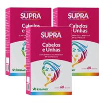 Kit Supra Cabelos e Unhas Herbamed Com 3Cx De 60 Cáps Cada
