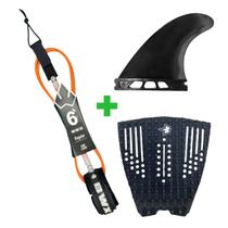 Kit Surf Completo Banana Wax Deck Leash 6 Pés Quilha Futures Cor do Leash:Laranja Kit Surf Completo Banana Wax Deck Leash 6 Pés Quilha Futures Cor do Leash:Laranja