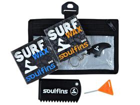 Kit Surf Soul Fins 2 Parafina Chave De Quilha Raspador Surf
