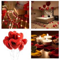 Kit Surpresa de amor 300 pétalas 16 velas e 5 balões