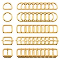 Kit surtido de 50 hebillas doradas de 2.5 cm