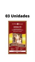 Kit Surya Brasil Henna Pó Castanho Dourado 03 Unidades