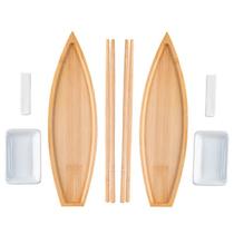 Kit sushi em bambu Nagasaki Lyor 8 peças