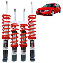 Kit suspensão rosca slim vw golf 99 a 14 dianteiro e traseiro Kit suspensão rosca slim vw golf 99 a 14 dianteiro e traseiro