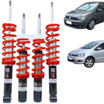 Kit suspensão rosca slim vw polo 02 a 14 sedan e hatch dianteiro e traseiro Kit suspensão rosca slim vw polo 02 a 14 sedan e hatch dianteiro e traseiro