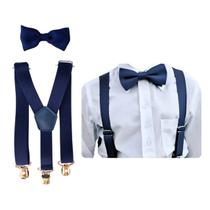 Kit Suspensório E Gravata Borboleta Juvenil Criança 10 a 16 Anos