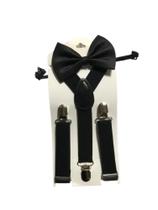 Kit Suspensório + Gravata Borboleta Infantil Pajem Formatura Casamento Noivinho