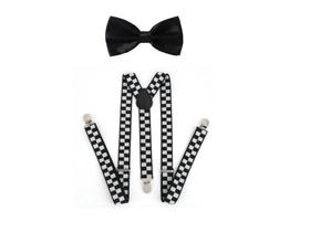 Kit Suspensório Xadrez e Gravata Borboleta Adulto