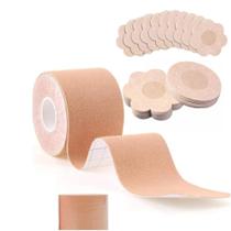 Kit Sutiã Adesivo Fita 5 Metros + 5 Par Protetor Tapa Mamilo Kit Sutiã Adesivo Fita 5 Metros + 5 Par Protetor Tapa Mamilo