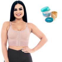 Kit Sutiã Compressivo Pós Cirúrgico Sustentação Fita Adesiva para Cicatriz 30x3