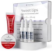 Kit Sweet Lips Cereja - Gloss, Esfoliante E Fluido
