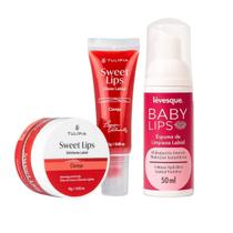 Kit Sweet Lips Gloss Esfoliante E Espuma Labial Cereja