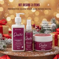Kit Swiss Beauty Desire Glow Loção Hidratante 250g + Body Scrub 250g + Perfume Capilar Kit Swiss Beauty Desire Glow Loção Hidratante 250g + Body Scrub 250g + Perfume Capilar