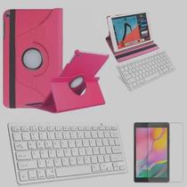 Kit Tab A8 Capa/Teclado/Pel para Galaxy Tab A8 sm X200/X205 10,5 Rosa