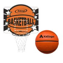 Kit Tabela de Basquete Infantil em MDF Ótima Fixação 6 Anos Xalingo Bola de Basquete 7 Laranja