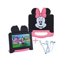 Kit Tablet Infantil Minnie com Caneta Touch e Fone de Ouvido
