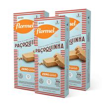 Kit Tablete De Paçoca Zero Açúcar - Flormel 3 Caixas 60g Kit Tablete De Paçoca Zero Açúcar - Flormel 3 Caixas 60g