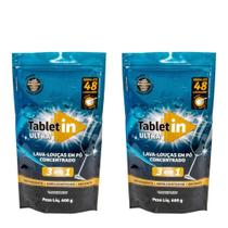 Kit Tabletin Lava-Louças Em Pó Concentrado-600g 2 unidades