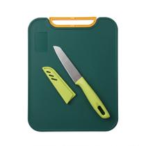 Kit Tábua de Corte Antibacteriana, Faca Aço Inox Não Absorve Odores, Não Mancha, Alta Durabilidade Ideal para Frutas, Legumes e Carnes