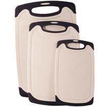 Kit Tábua de Corte Carne 3 Peças para Cozinha Design Prático Wbcom