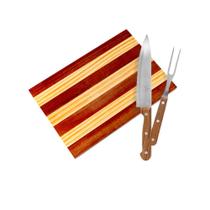 Kit Tábua de Corte de Frios 30cm Com Jogo Talher Churrasco Kit Tábua de Corte de Frios 30cm Com Jogo Talher Churrasco