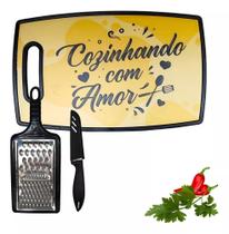 Kit Tabua De Cozinha Plastico Corte Legumes Carne Churrasco