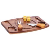 Kit Tábua De Frios Ekos Bambu 3 Peças 28X17Cm