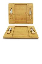 Kit Tábua de Queijos com Facas em Aço Inox Conjunto 3 Peças, Tábua Estilo Bambu 24x29cm, Ideal para Frios, Petiscos e Servir com Elegância, Perfeito Kit Tábua de Queijos com Facas em Aço Inox Conjunto 3 Peças, Tábua Estilo Bambu 24x29cm, Ideal para Frios, Petiscos e Servir com Elegância, Perfeito