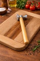 Kit Tábua em Madeira Teca e Bate Bife em Alumínio MICHELON