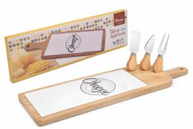Kit Tábua Para Servir Queijo, Pães e Frios - 5 Peças 44cm