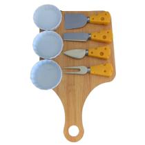 Kit Tábua Petisqueira com Utensílios Para Servir Frios / Patês 8 Peças