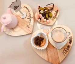 Kit Tábuas De Coração P/ Mesa Posta Madeira Pinus- Letring