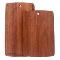 Kit Tábuas para Churrasco em madeira Jatobá com brancal e acabamento em Óleo