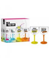 Kit Taça Brasfoot Gin Com 2 Taças 580ML-Festa e Amigos Kit Taça Brasfoot Gin Com 2 Taças 580ML-Festa e Amigos