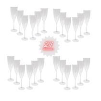 kit Taça Champanhe Espumante Acrílico 180ml Transparente Premium