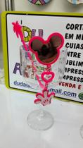 Kit taça de acrílico gravada a laser com enfeite e mexedor Kit taça de acrílico gravada a laser com enfeite e mexedor