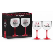 Kit Taca Gin 2Un Bicolor - Eu E Voce Pra Sempre Kit Taca Gin 2Un Bicolor - Eu E Voce Pra Sempre