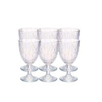 Kit Taça Vidro decorativa Furta-cor 6uni Água Suco Cozinha Mesa Festa Jantar Copo Bebida Casa Louça