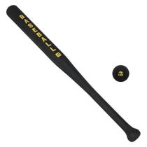 Kit Taco de Baseball Denver 71cm Grande Madeira Iniciante Bolinha Nº5 Borracha Bel