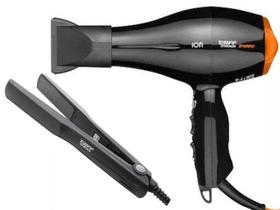 KIT TAIFF - SECADOR CABELO PROF. TITANIUM COLORS ION LARANJA 2100W 220V - PRANCHA CERAMIC 180ºC BV