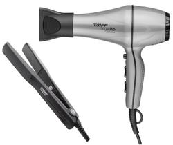 KIT TAIFF - SECADOR CABELO PROFISSIONAL STYLE PRO 2000W PRATA 220V + PRANCHA CERAMIC 180ºC BV