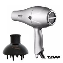 Kit taiff - secador profissional fox ion prata 2000w 220v + difusor de ar curves