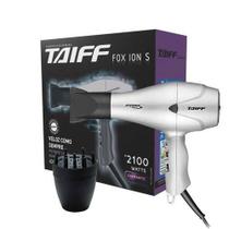 Kit taiff secador profissional fox ion s prata 2100w - 127v + difusor novo
