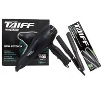 Kit taiff secador profissional new black 1900w - 220v + prancha alisadora ceramica 180c - bivolt Kit taiff secador profissional new black 1900w - 220v + prancha alisadora ceramica 180c - bivolt