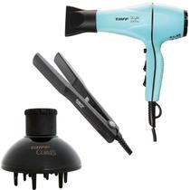 KIT TAIFF SECADOR STYLE AZUL 2000W 220V PRANCHA CERAMIC 180ºC DIFUSOR DE AR CURVES KIT TAIFF SECADOR STYLE AZUL 2000W 220V PRANCHA CERAMIC 180ºC DIFUSOR DE AR CURVES