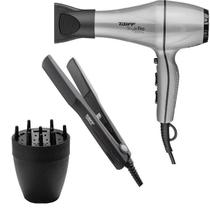 KIT TAIFF - SECADOR STYLE PRATA PRO 2000W 127V + PRANCHA CERAMIC 180ºC + DIFUSOR DE AR SMART NOVO KIT TAIFF - SECADOR STYLE PRATA PRO 2000W 127V + PRANCHA CERAMIC 180ºC + DIFUSOR DE AR SMART NOVO