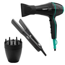 KIT TAIFF - SECADOR STYLE PRETO 2000W 127V + PRANCHA CERAMIC 180ºC + DIFUSOR DE AR SMART NOVO KIT TAIFF - SECADOR STYLE PRETO 2000W 127V + PRANCHA CERAMIC 180ºC + DIFUSOR DE AR SMART NOVO