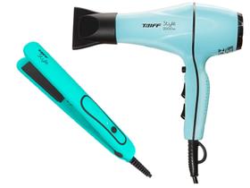 KIT TAIFF STYLE AZUL SECADOR PROFISSIONAL 2000W 220V PRANCHA 210ºC BV KIT TAIFF STYLE AZUL SECADOR PROFISSIONAL 2000W 220V PRANCHA 210ºC BV